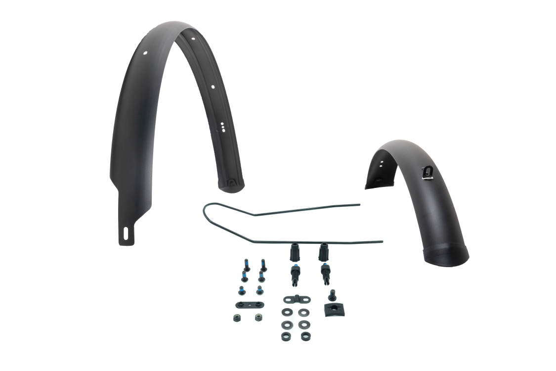 SET GUARDABARROS ALUMINIO F/R NEGRO